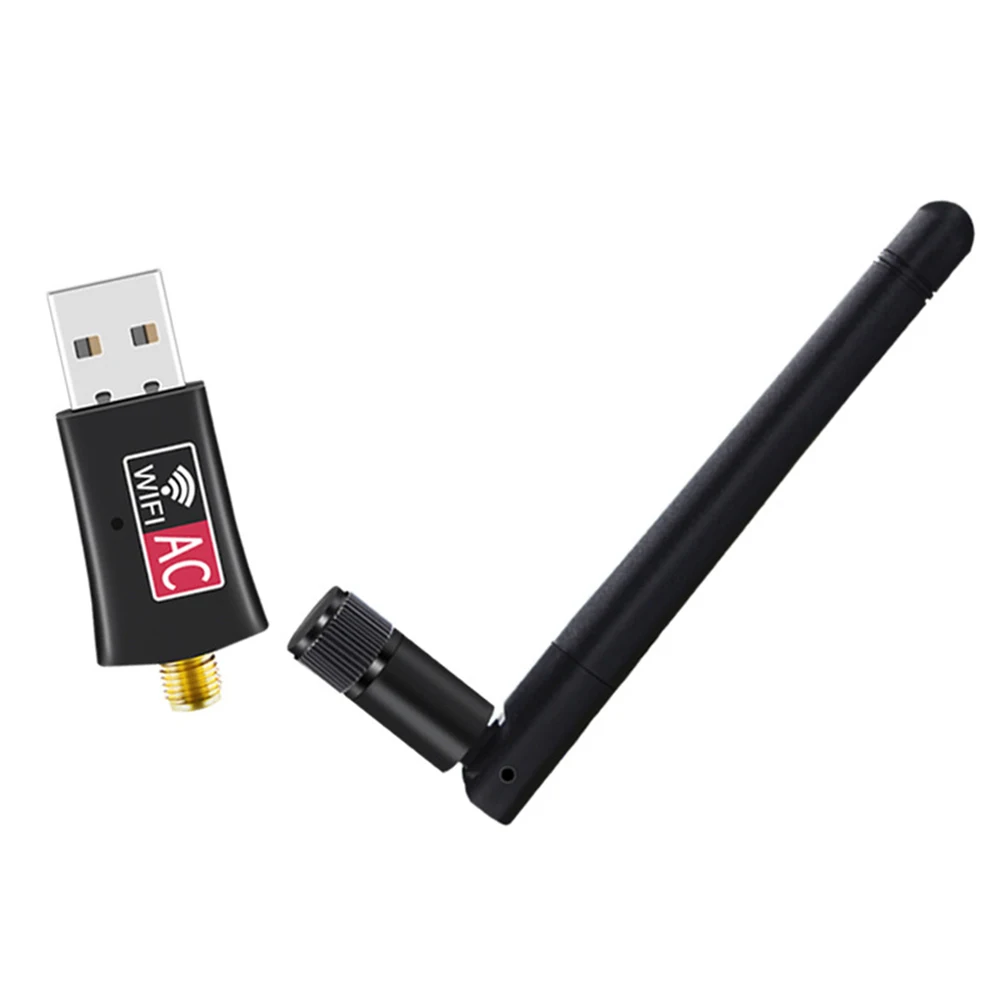 Беспроводной USB WiFi сетевой адаптер с антенной 5G двухдиапазонный для настольного ПК ноутбука Новое поступление