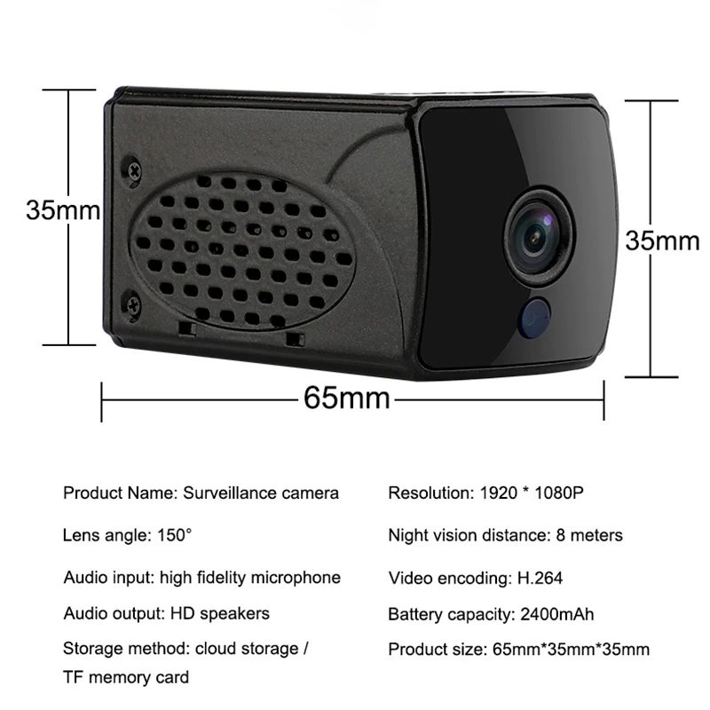 Мини-камера HD 1080P с датчиком ночного видения, видеокамера, движения, DVR, микро камера, Спортивная DV видео, маленькая камера, облачное хранилище