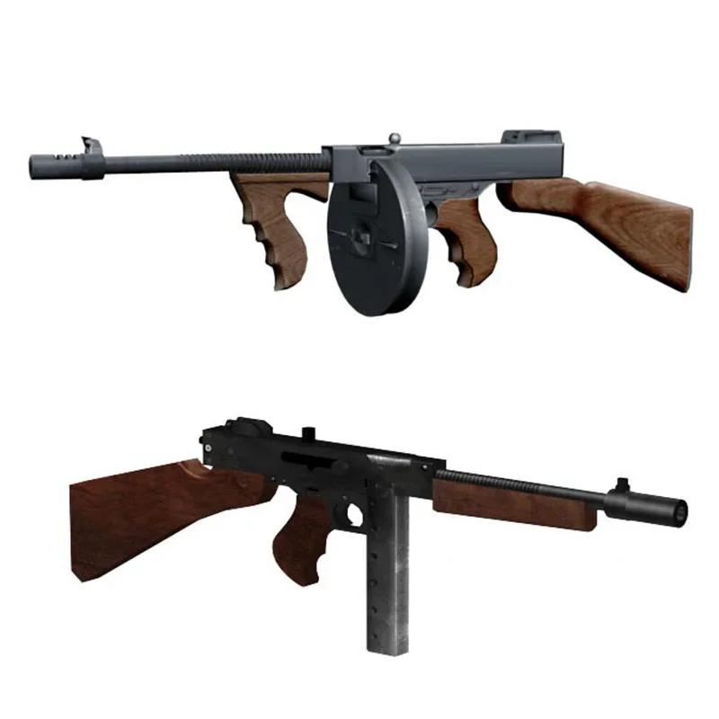 1:1 Томпсон M1928 пистолет DIY 3D бумажная карта модель строительные наборы игрушки