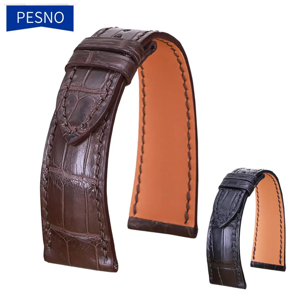 PESNO подходит для Hermes Arceau AR897A/W036873/W036756 Crodocile кожаный ремешок для часов мужские часы аксессуары черный темно-коричневый