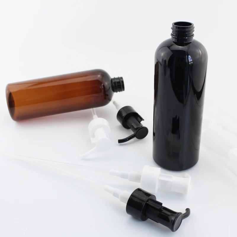 300ml x 12 Plastic Oil Pump Bottles Empty Refillable Containers For Esstential Oil Massage Body Lotion Skin Care Products 300cc