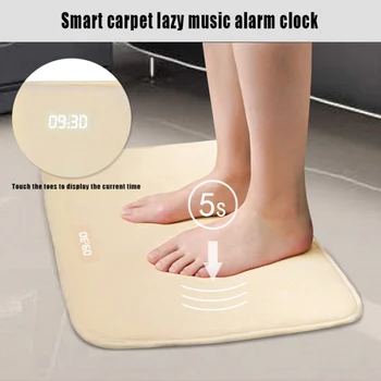 

LED Display Pressure Sensitive Rug Carpet Alarm Clock Smart Digital Clock Electronic Watch Clock For Children Man Heavy Sleeper