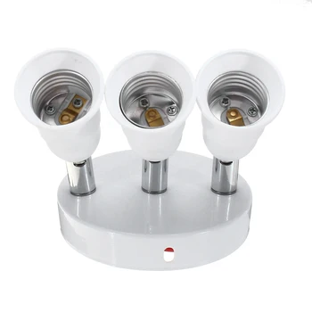 

E27 Lamp Holder 3 in 1 Adjustable Bulb Base Fireproof Material Holder Converter for Ceiling Light Ac100-240V
