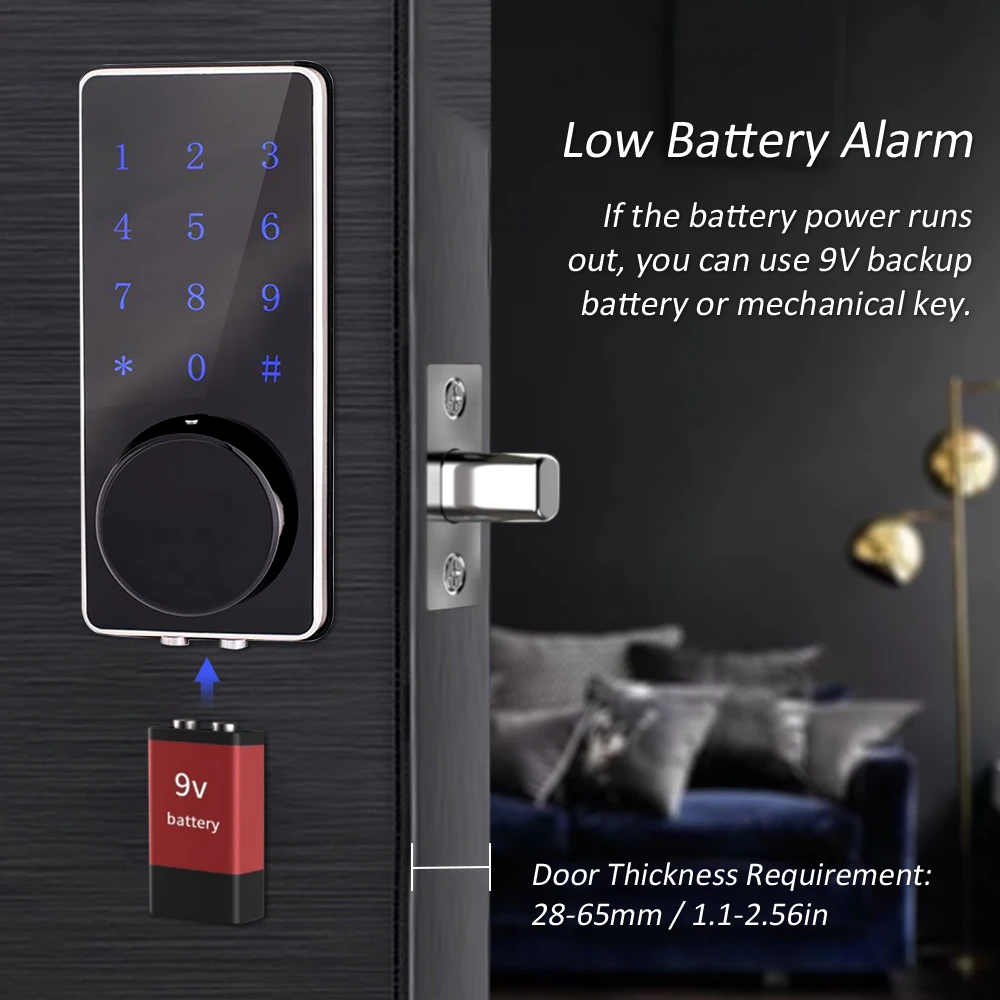 

Intelligent Digital Door Lock BT Keyless Touching Password APP Control Deadbolt Security Door Lock Electronic Door Lock