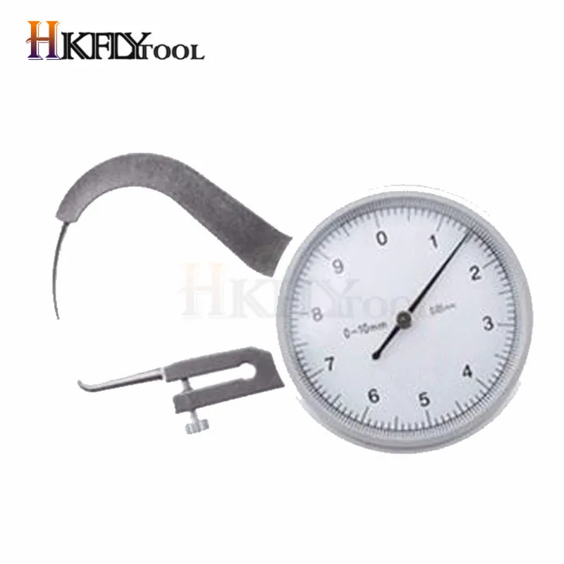 0-20mm Dial Thickness Gauge Curved Tip 0-10mm For Hollow Pipe Or Circular Tube Caliper Gauge flat head thickness digital tester for Thickness Gauge