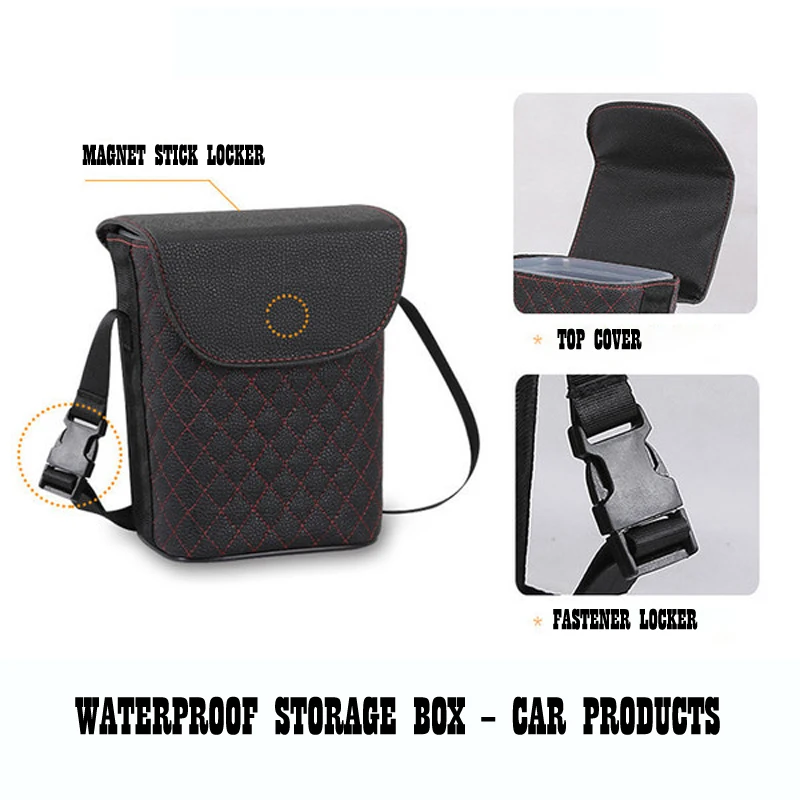 Car Trash Garbage Holder Rubbish Dust Dustbin Container Storage Box Wastebasket