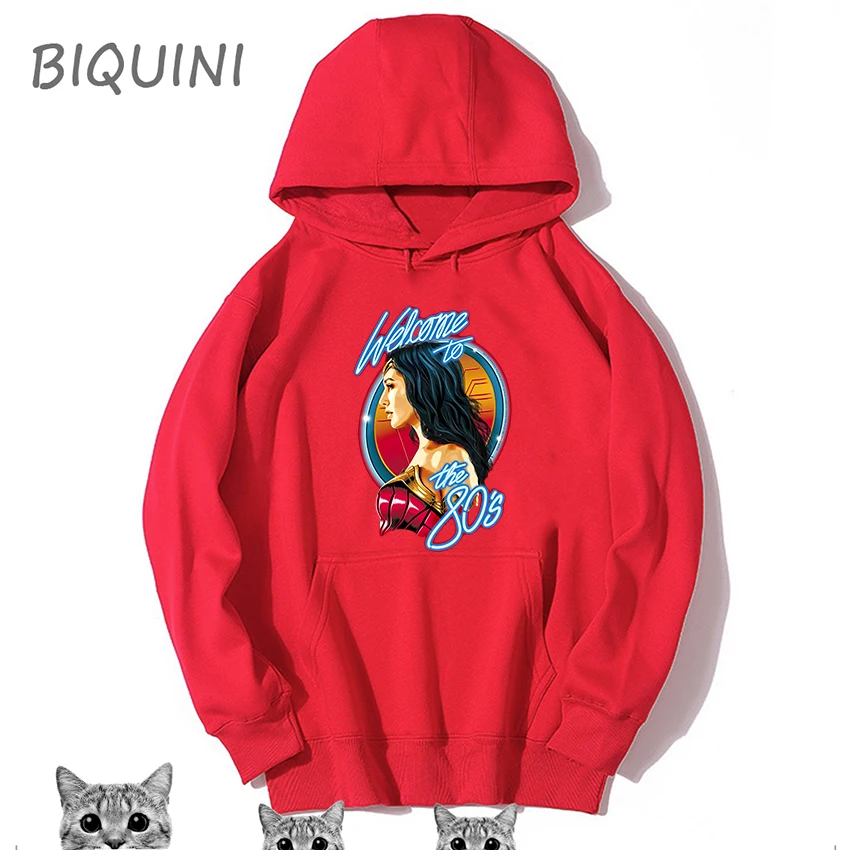

WW84 Welcome to the 80'sHoodies Streetwear Winter Jacket Fashion Loose Hoodie Unisex Hoodie Men Women Oversized Size Hoodie Coat