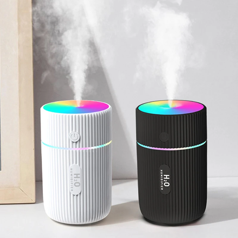 2 x kleiner Luftbefeuchter mit kühlem Nebel tragbarer USB-Desktop-Humidifier