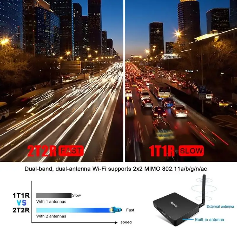  MECOOL K7 Smart TV Box Android 9.0 4K 4+64G Quad Core BT 4.1 WIFI Top Box - 4000249885385