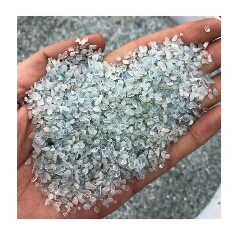 

Aquamarine Crystal Chips Wholesale Natural Polished Gravel For Healing Reiki