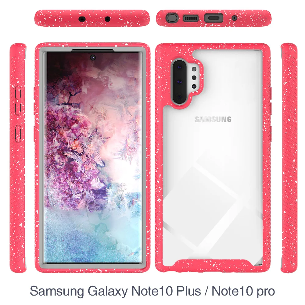 

For Samsung Galaxy Note 10 Note 10 Plus Note 10+ Case Starry Sky Clear TPU + PC Hybrid Shockproof Armor Cover Note10 Case Luxury