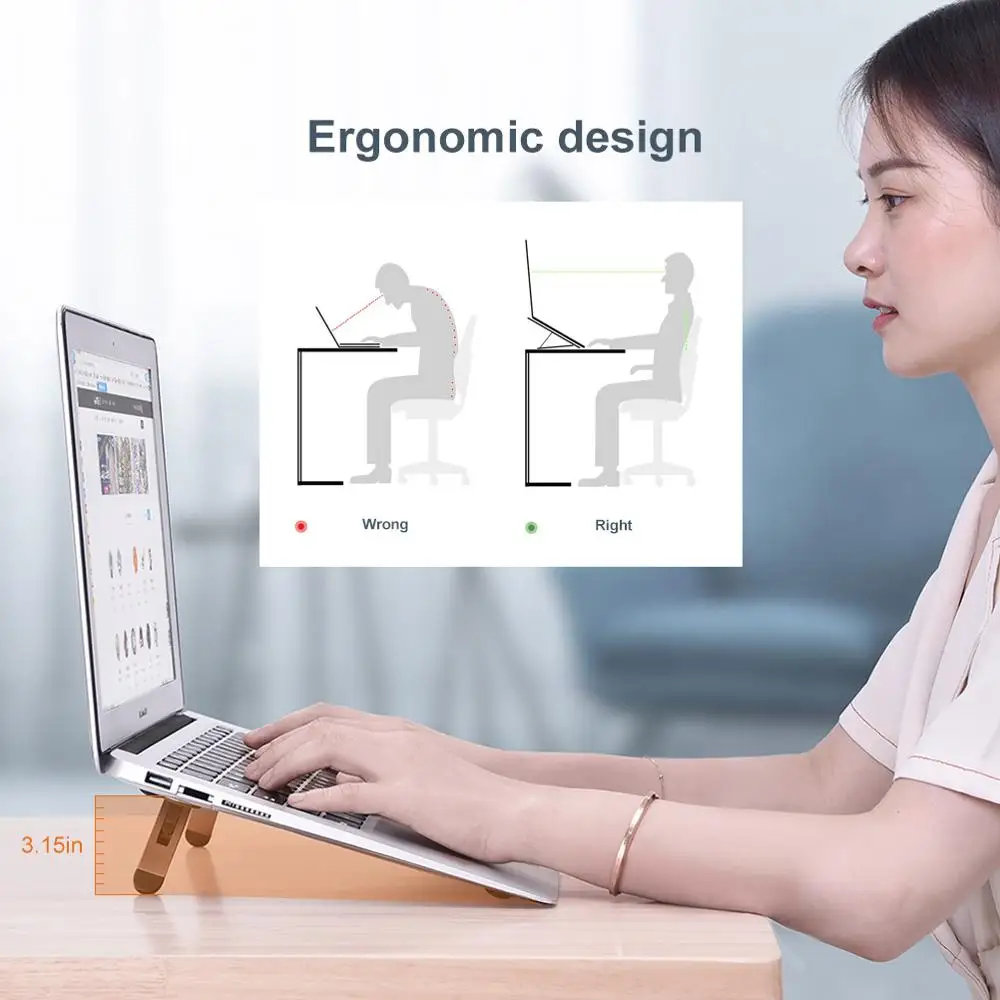 Oatsbasf Laptop Stand For MacBook Air Pro Support Tablet Portable Notebook Stand Mini Riser Foldable Laptop Holder Cooling Stand