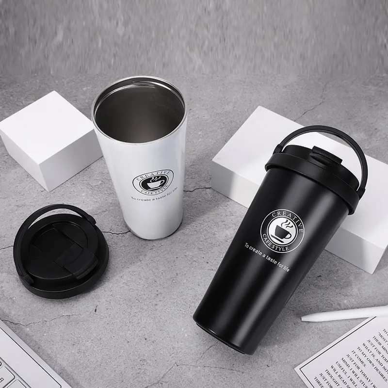 

500ML Premium Travel Coffee Mug Stainless Steel Thermos Tumbler Cups Vacuum Flask thermo Water Bottle Tea Mug Thermocup