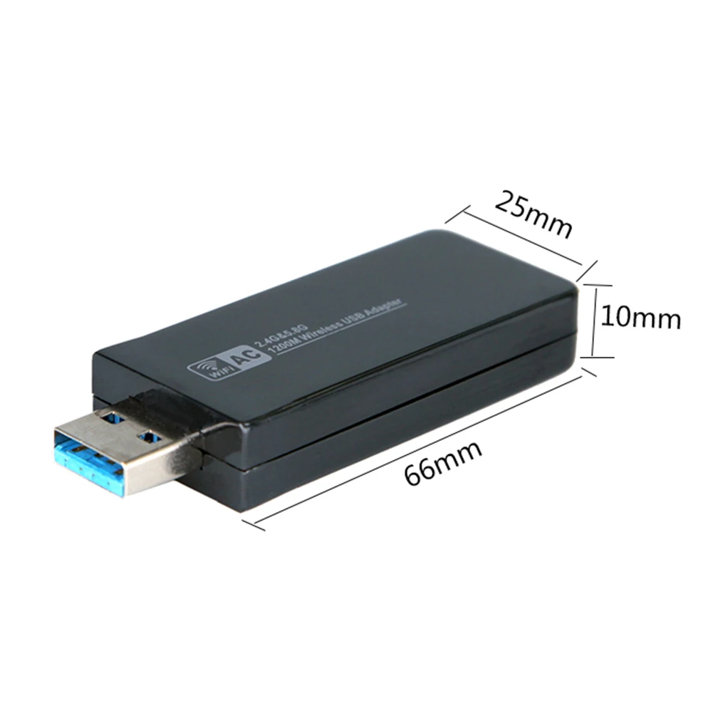 RTL8812BU быстрая скорость компактный беспроводной USB 3,0 Wifi адаптер донгл мини портативный офисный стабильный сигнал двухдиапазонный 1200 Мбит/с сеть