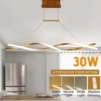 

Modern Pendant Chandelier for Office Dining room Kitchen Aluminum wave Lustre Modern Led Chandelier Lighting Fixtures