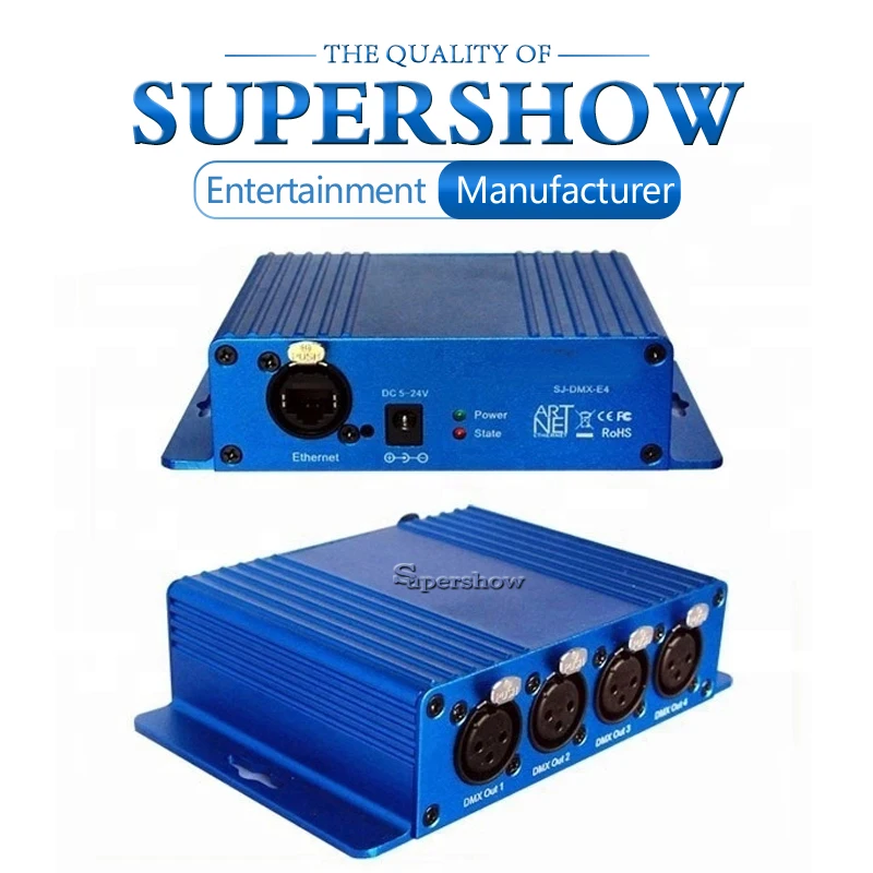 

EL-ArtNet1024 2Port 4port Node onPC ArtNet/DMX Converter Standard DMX512 with 2 DMX outputs onPC remote configuration