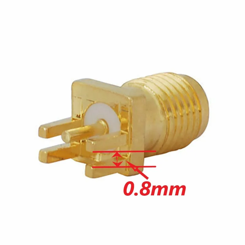 0.8mm 0.032inch 50 шт. SMA гнездо припоя края 0,8 мм пространство печатного монтажа прямой RF разъем - Цвет: 0.8mm 0.032inch