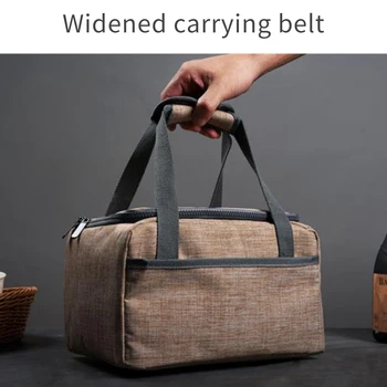 

Women Men Dinner Waterproof Oxford Tote Cooler Thermal Insulated Organizer Lunch Bag Office Food Container Portable Travel