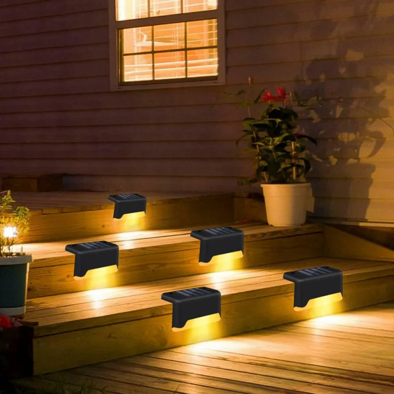

6Pcs Solar Wall Light Garden Courtyard Stairs Outdoor Led Fence Waterproof Solar Fence Light Garden Decoration Accessories