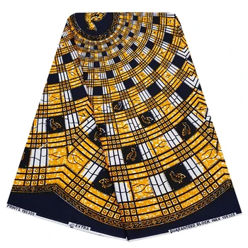 

Nigerian Ankara wax fabrics veritable Wax Ghana African Ankara wax 6 yard for wedding party