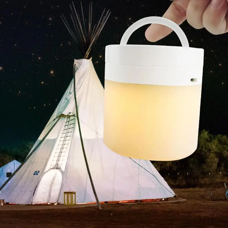 Cylindrical LED Night Lamp Creative 7 Colors Portable Bedside Table Light Energy Save Lighting Decorative Ornament