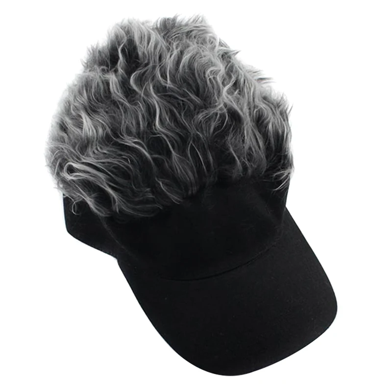 Унисекс поддельные волосы козырек шляпа Гольф парик кепки регулируемые вечерние Custome шляпа для женщин мужчин IK88