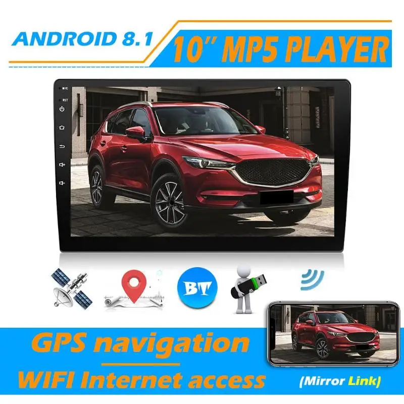 

SWM 9101 2 DIN Android 8.1 10 Inch HD Touch Screen Car Stereo GPS Navigation WiFi Bluetooth Radio Black Apple Android Universal