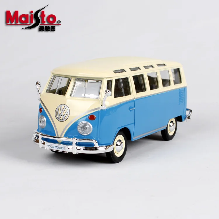 

Maisto 1:24 Volkswagen Bus Samba Hot Car Alloy car model die-casting model car simulation car decoration collection gift toy