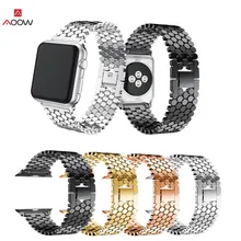 AOOW металлический ремешок для наручных часов Apple Watch, 42 мм, 38 мм, версия 1/2/3/4(мы продаем только ремешок для часов браслет для наручных часов iWatch серии 4 5 44 мм 40 мм