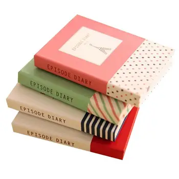 

Creative Sticky Pads Hardcover Notepads Posted Memo Marker Notebook Bookmark with Pen (Random Color)
