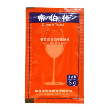 

Wine Yeast Home Brewing Saccharomyces Cerevisiae Wine Yeast 5g For 25 KG Grape Alcohol Active Dry Yeast Liquor Maker