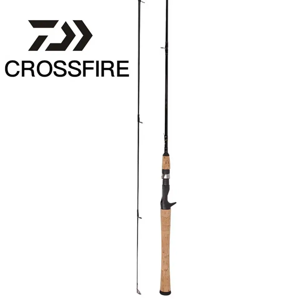Daiwa – canne à pêche Spinning et Casting Crossfire, en carbone, à Action rapide, puissance Ul/M/MH, 1.68m/1.83m/1.98m/2.13m, Original
