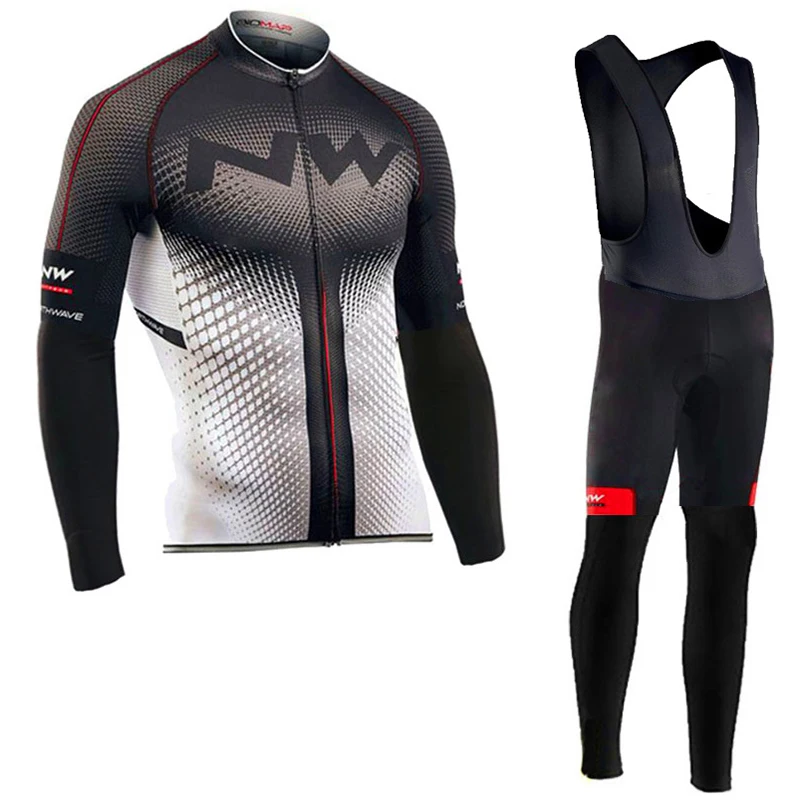 Осень NW Team Ropa одежда для велоспорта мужская с длинным рукавом Джерси костюм открытый езда на велосипеде MTB Одежда комбинезон комплект