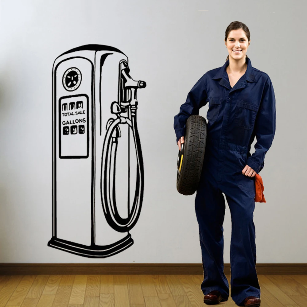 Виниловый постер на стену с газовым насосом виниловые наклейки для ремонта