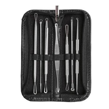 

7Pcs Premium Blackhead Acne Comedone Pimple Blemish Extractor Remover Tool Kit Set