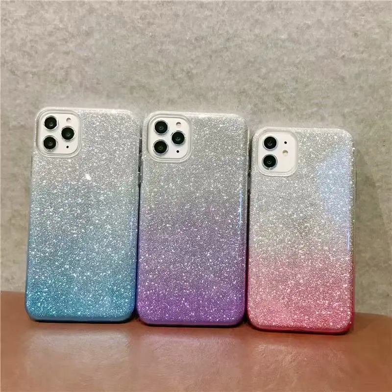 Роскошный цветной блестящий чехол для телефона iPhone 11 Pro XR X XS Max 8 Plus 7 6 6S TPU Защитный
