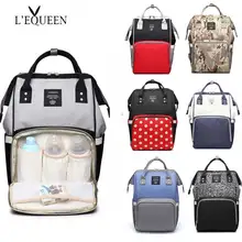 Lequeen модная сумка для подгузников для мам, брендовая Большая вместительная детская сумка, рюкзак для путешествий, дизайнерская сумка для ухода за ребенком