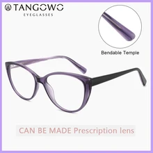 TANGOWO Женская оправа для очков в стиле кошачьи глаза модный Дамский светильник оправа для очков ацетат близорукость очки оправа