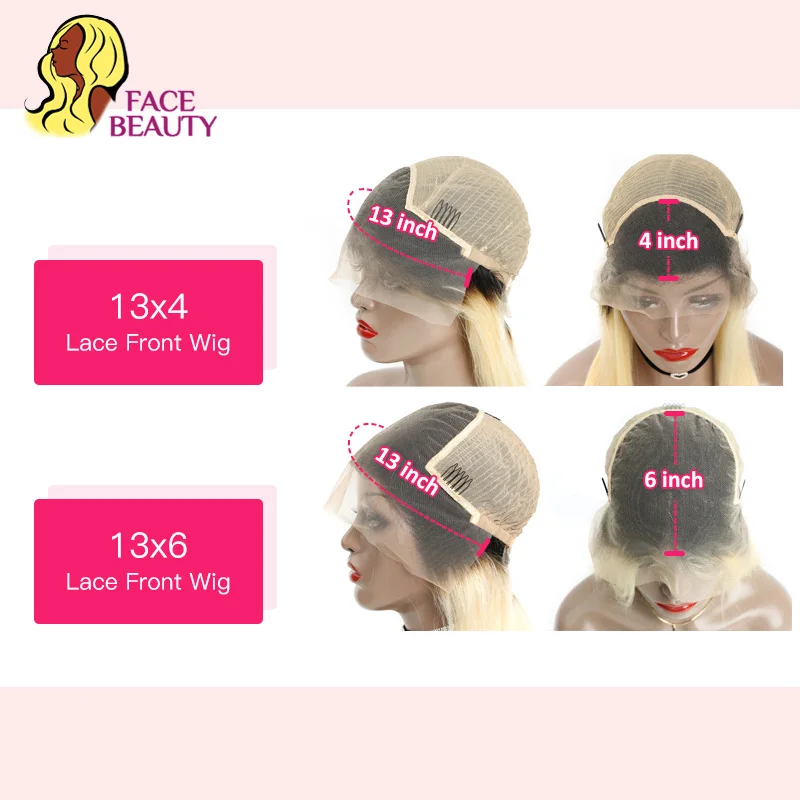 Facebeauty волнистый малазийский парик 1B 613 блонд Омбре Remy кружевные передние