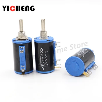 

2Pcs WXD3-13-2W precision multi-turn potentiometer Wire wound sliding rheostat,Rotate, feel good, Knob switch