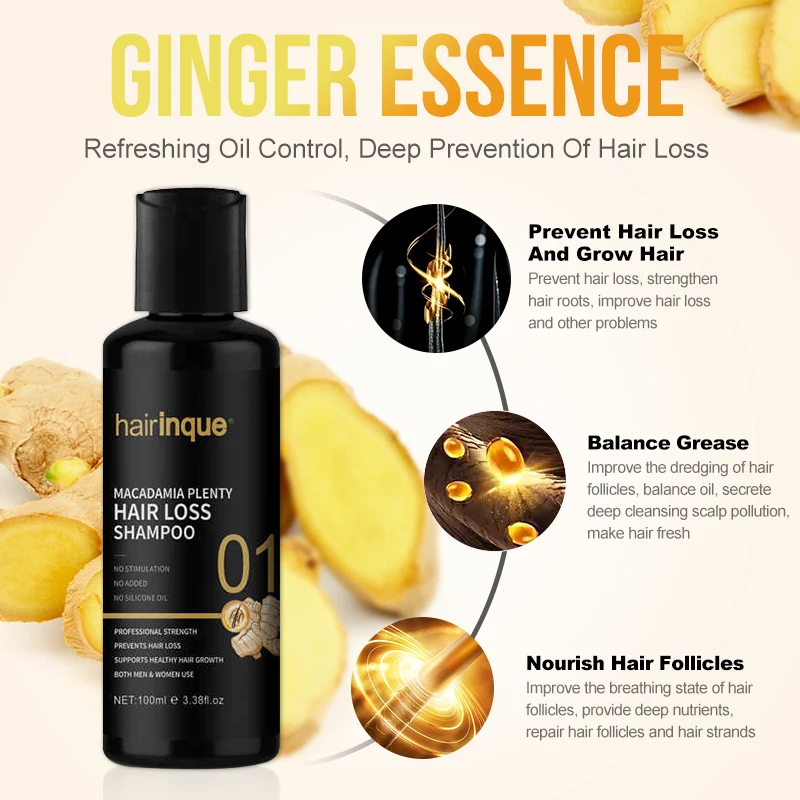 Hair Growth Shampoo for Thickener Regrowth Fast Growth Hair Serum Treatments Oil for Anti Hair Fall Loss Care Products Men Women