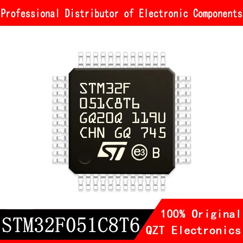 5pcs/lot new original STM32F051C8T6 STM32F051C8 STM32F051 32F051 QFP-48 microcontroller MCU stm32f051k8u6 stm32f051c8t6 stm32f051r8t6 stm32f051k8t6 stm32f051k6u6 stm32f051k6t6 stm32f051k4t6 microcontroller mcu mpu soc