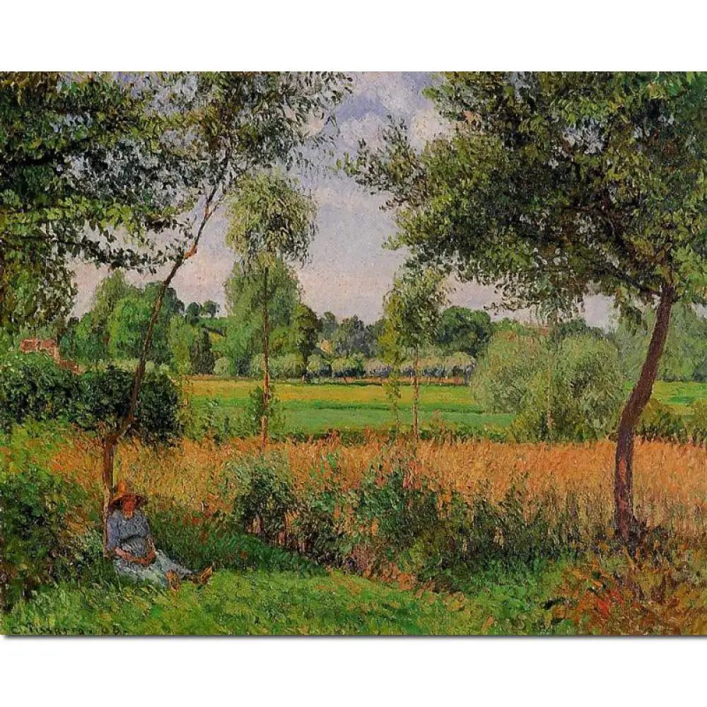 

Hand Painted Canvas Art Oil Paintings By Camille Pissarro Morning Sun Effect Eragny Reproduction Landscape Artwork High Quality