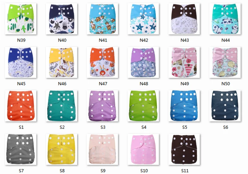 [simfamily]12pcs/set Washable Cloth Diaper Cover Adjustable Nappy Reusable Cloth Diapers Available 0-3years 3-15kg baby