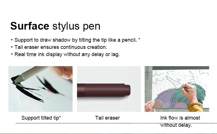 Стилус microsoft Surface Pen 4096 ручка для планшета для microsoft Surface Go Pro 5/4/3/Book 142 мм Беспроводная