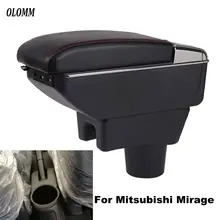 Для Mitsubishi Mirage Space Star- ящик для хранения подлокотник двухслойный черный кожаный пепельница автомобильные аксессуары