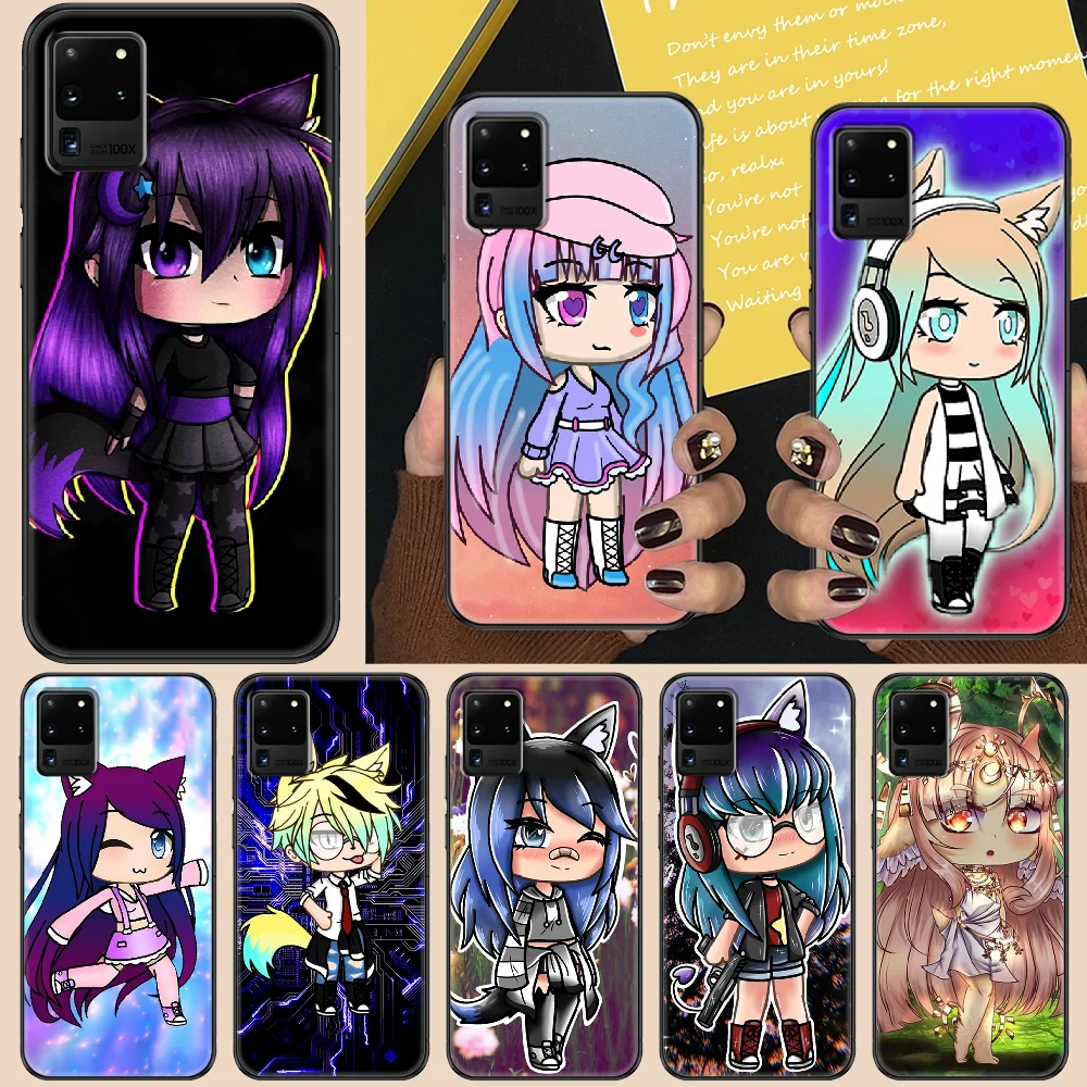 Чехол Gacha Life для телефона Samsung Galaxy Note 4 8 9 10 20 S8 S9 S10 S10E S20 Plus UITRA Ультрачерный чехол из