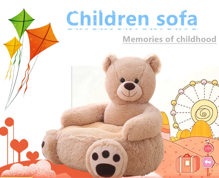 Children sofa soft and delicate environmental protection does not lose hair Panda unicorn duck brown bear Furry cushion Gifts