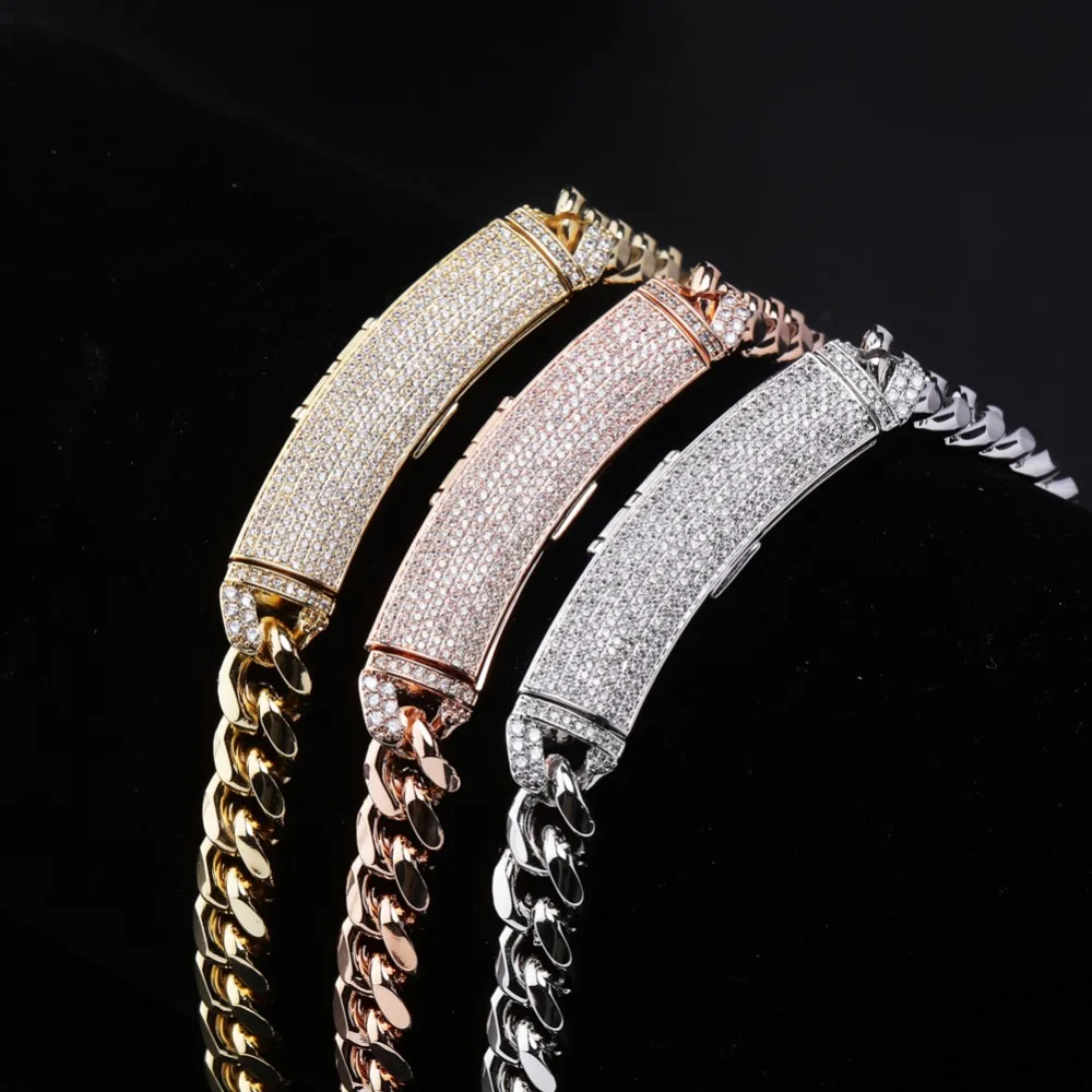 TOPGRILLZ 12 мм новейшая длинная застежка Micro Pave Iced Out CZ кубинские Соединенные ожерелья роскошные шикарные цепи хип хоп рок ювелирные изделия