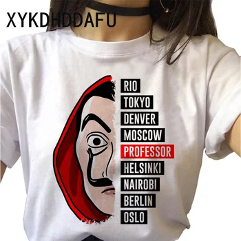 

La Casa De Papel T Shirt Women Harajuku Tee New Money Heist Tshirt Street Style Graphic House of PaperT-shirt Female Summer